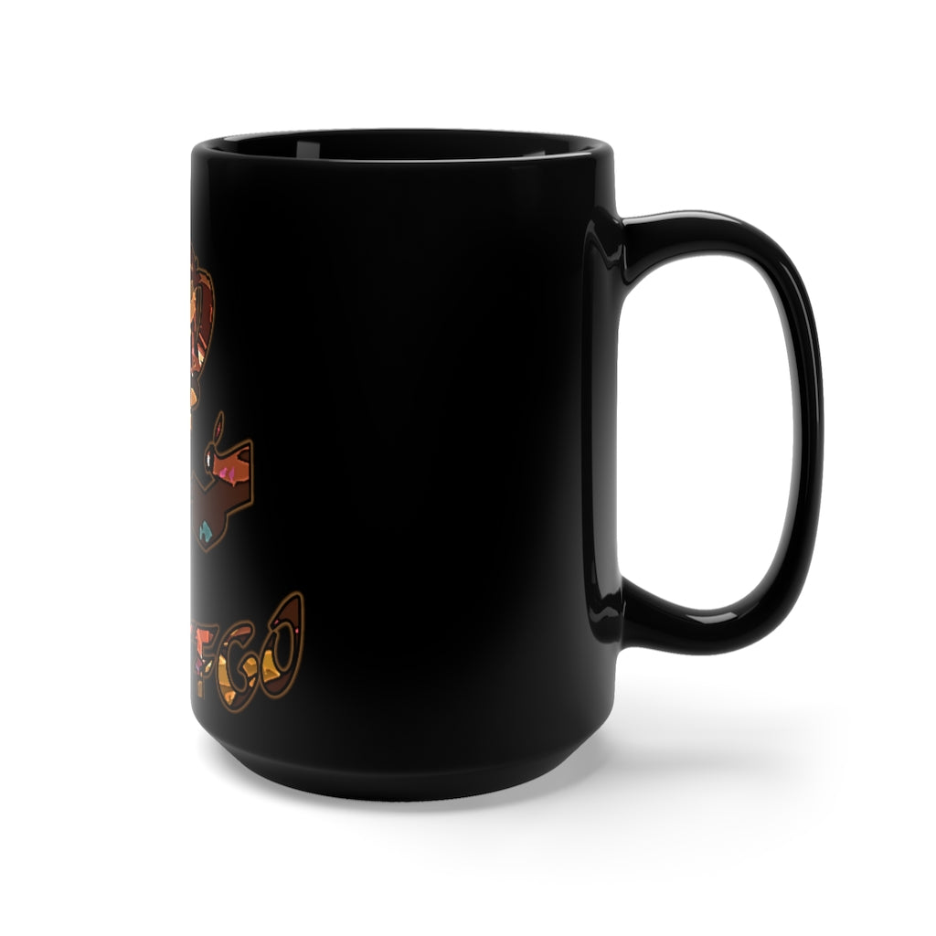 Graphic "Coffee" Black Mug 15oz