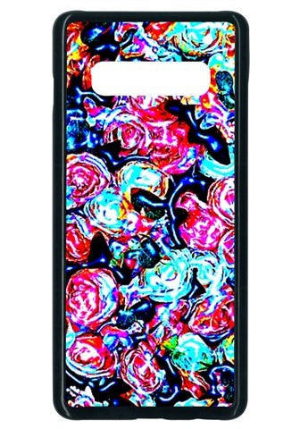 Neon Floral Samsung Galaxy S10 Plus Seamless Case (Black)