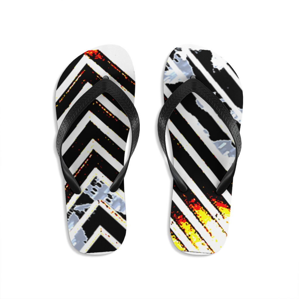 Stripped Unisex Flip-Flops