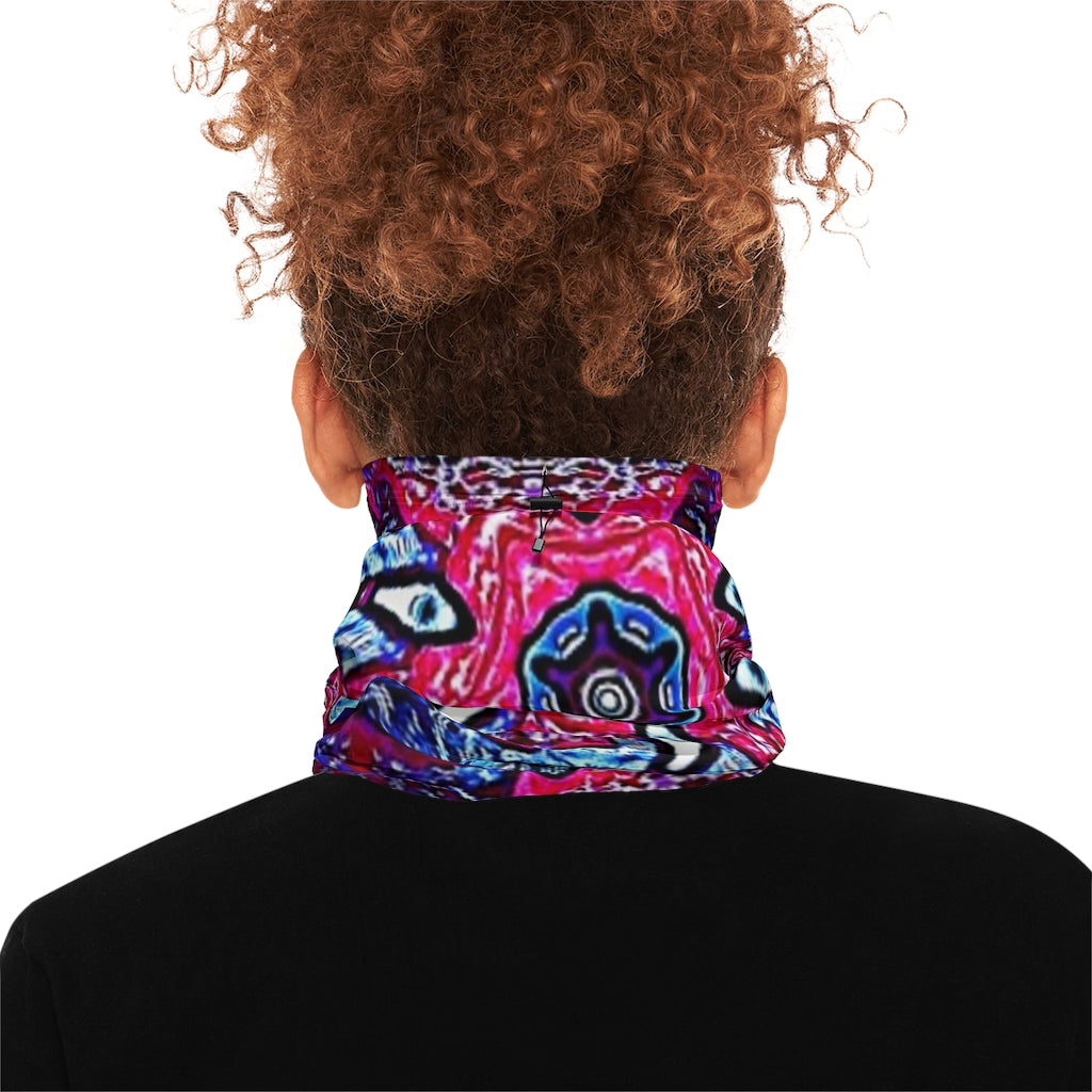 Multi-Colored Winter Neck Gaiter With Drawstring