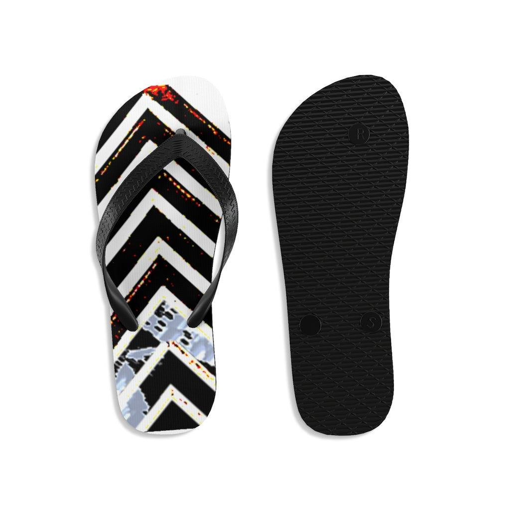 Stripped Unisex Flip-Flops