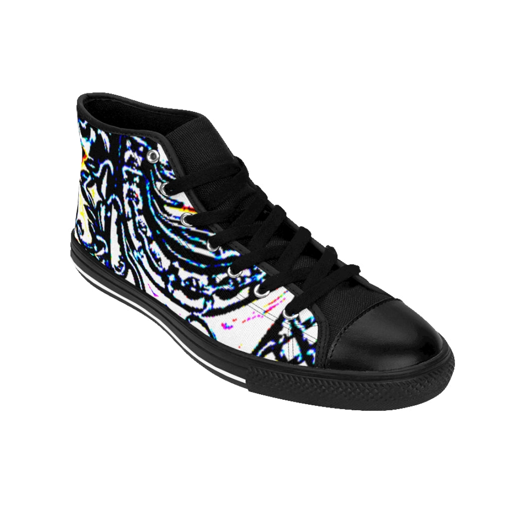 Faux Baroque Print Men's High-top Sneakers