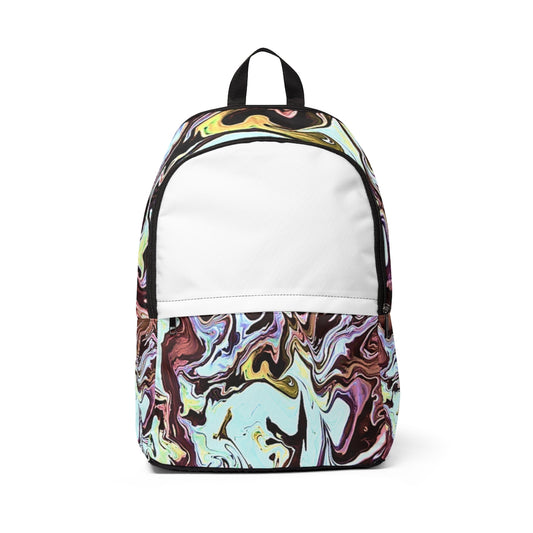 CDEJ Turquoise Marble Unisex Fabric Backpack