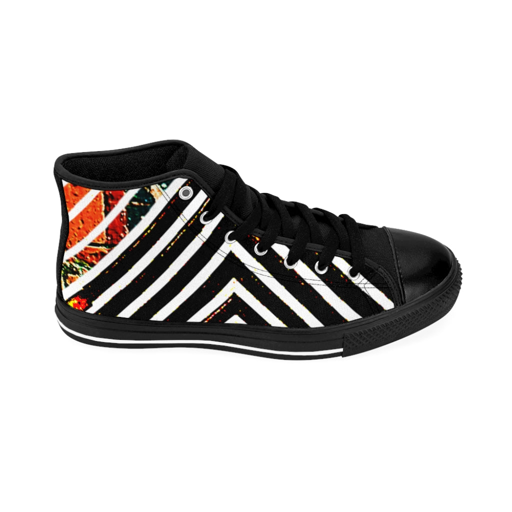 Multi-Stipped Women's High-top Sneakers