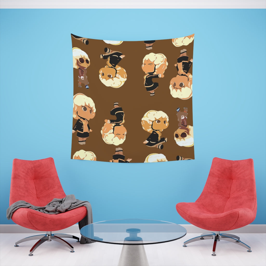 Brown Printed Wall Tapestry