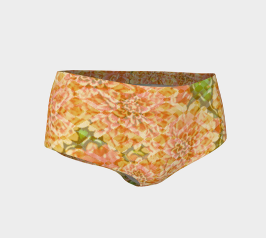 Faded Floral Mini Shorts
