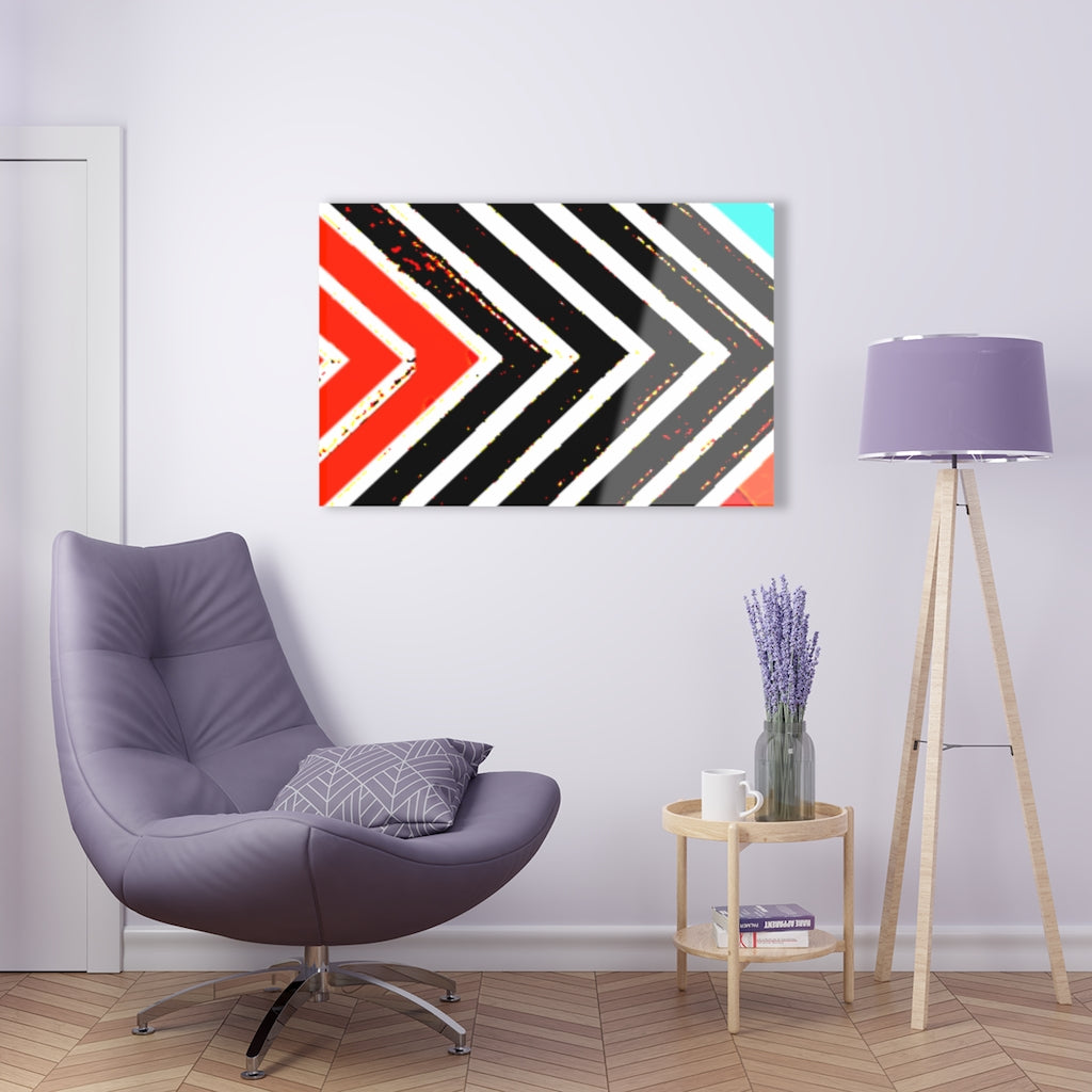 Abstract Stripped Acrylic Prints