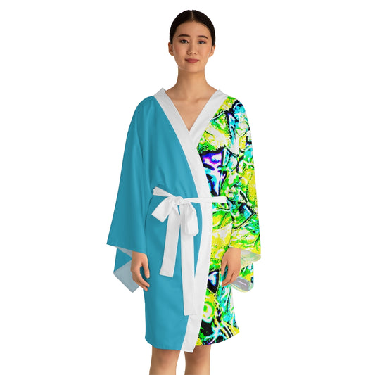 Neon Long Sleeve Kimono Robe