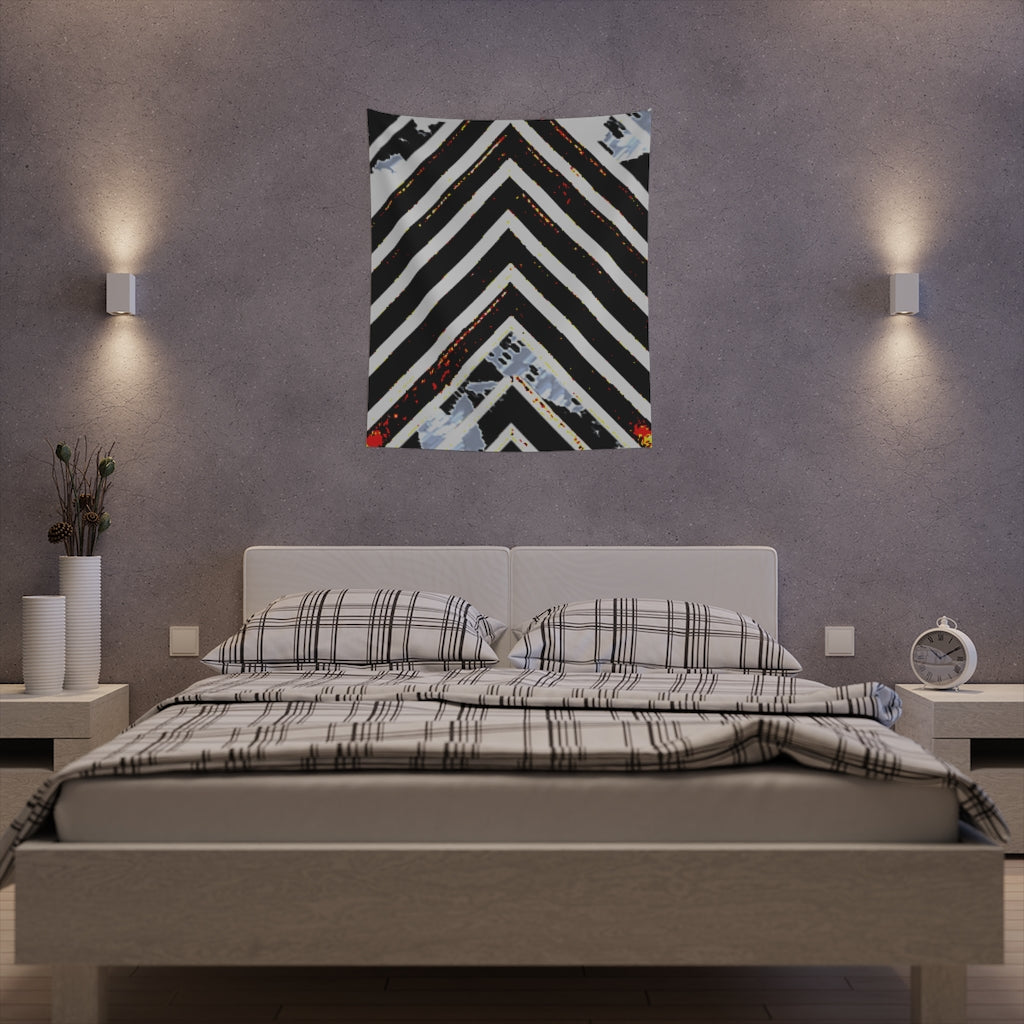 Stripped Printed Wall Tapestry