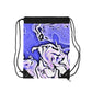 CDEJ Purple Marble Drawstring Bag