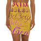 Yellow Branded Women's Mini Skirt