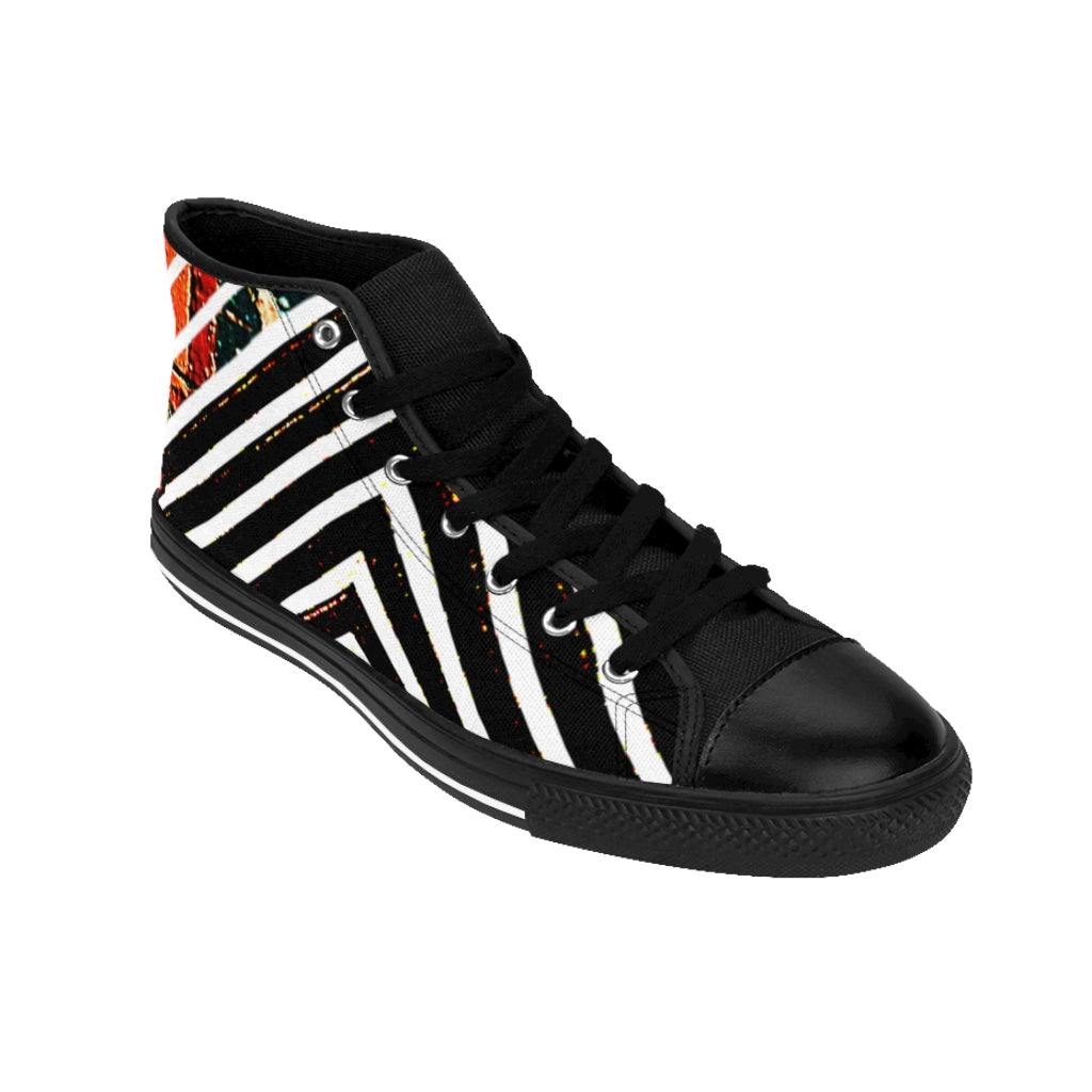 Multi-Stipped Women's High-top Sneakers