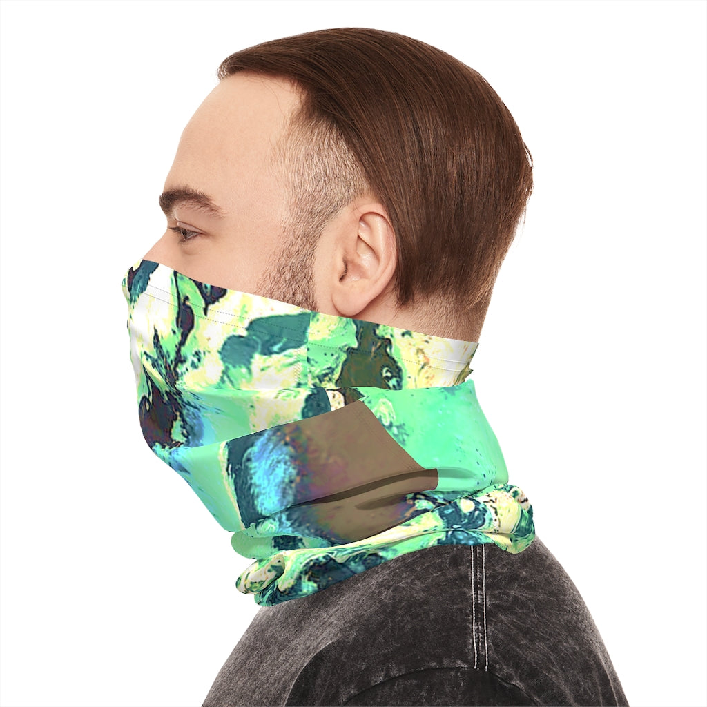 CDEJ Green Marble Lightweight Neck Gaiter