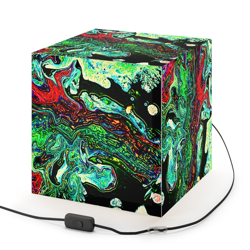 CDEJ Green Marble Light Cube Lamp