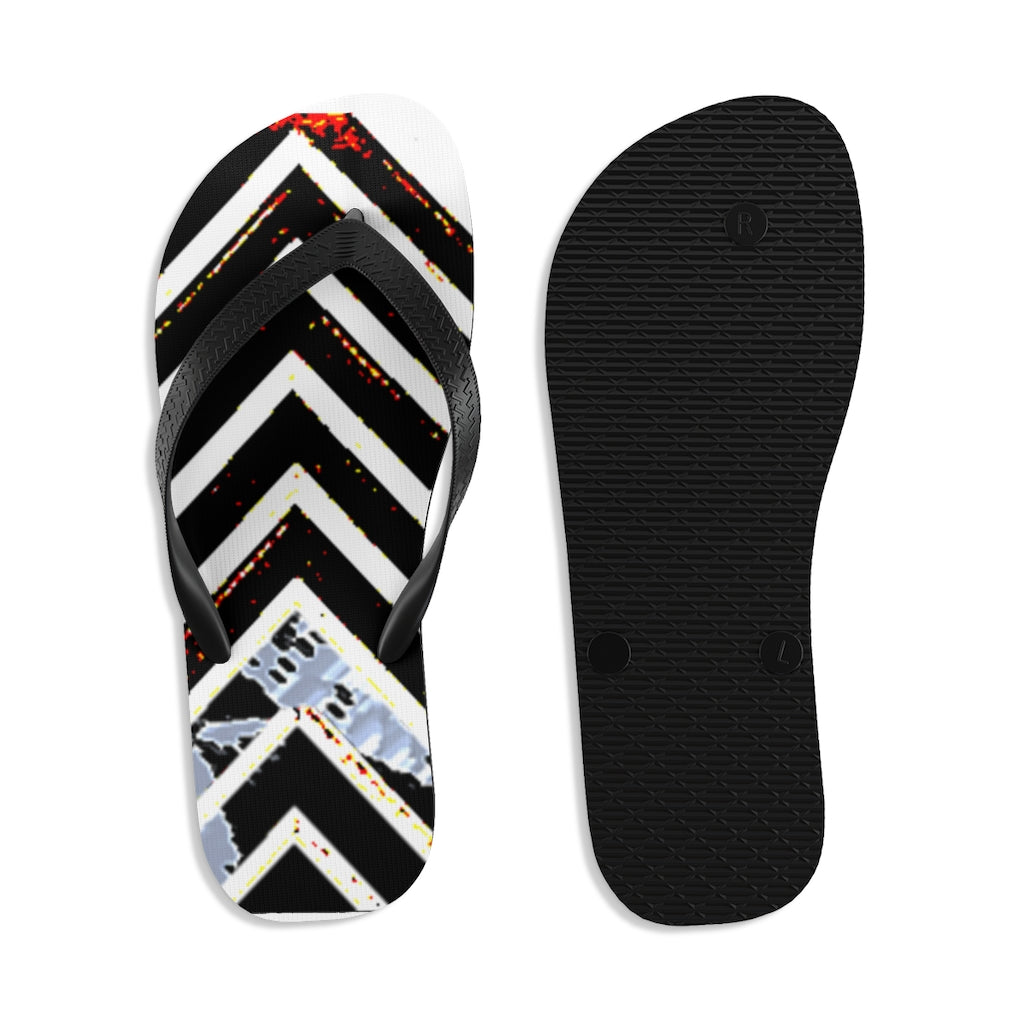 Stripped Unisex Flip-Flops