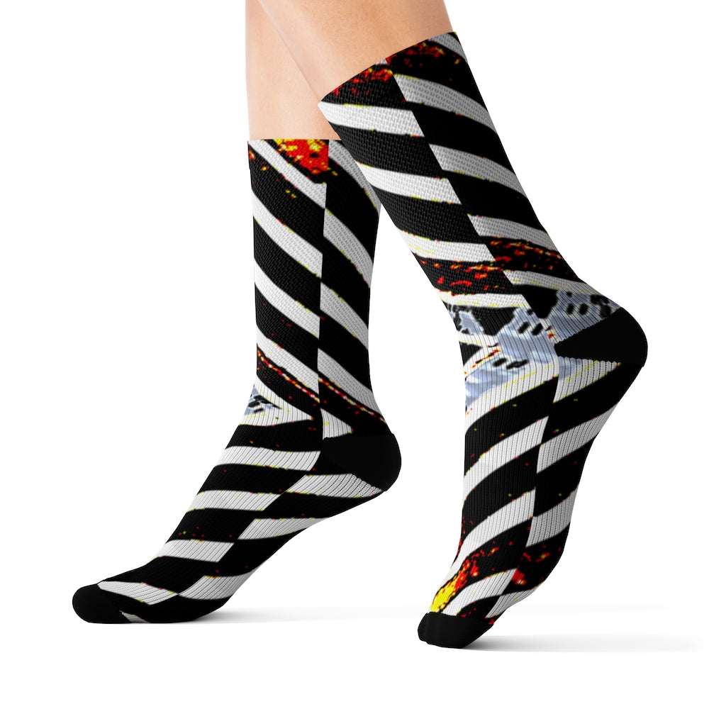 Stripped Sublimation Socks