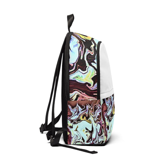 CDEJ Turquoise Marble Unisex Fabric Backpack