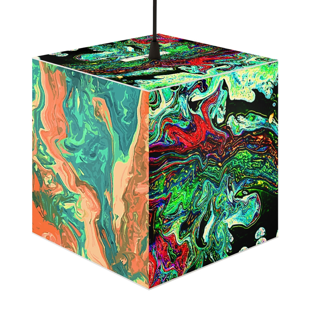 CDEJ Green Marble Light Cube Lamp