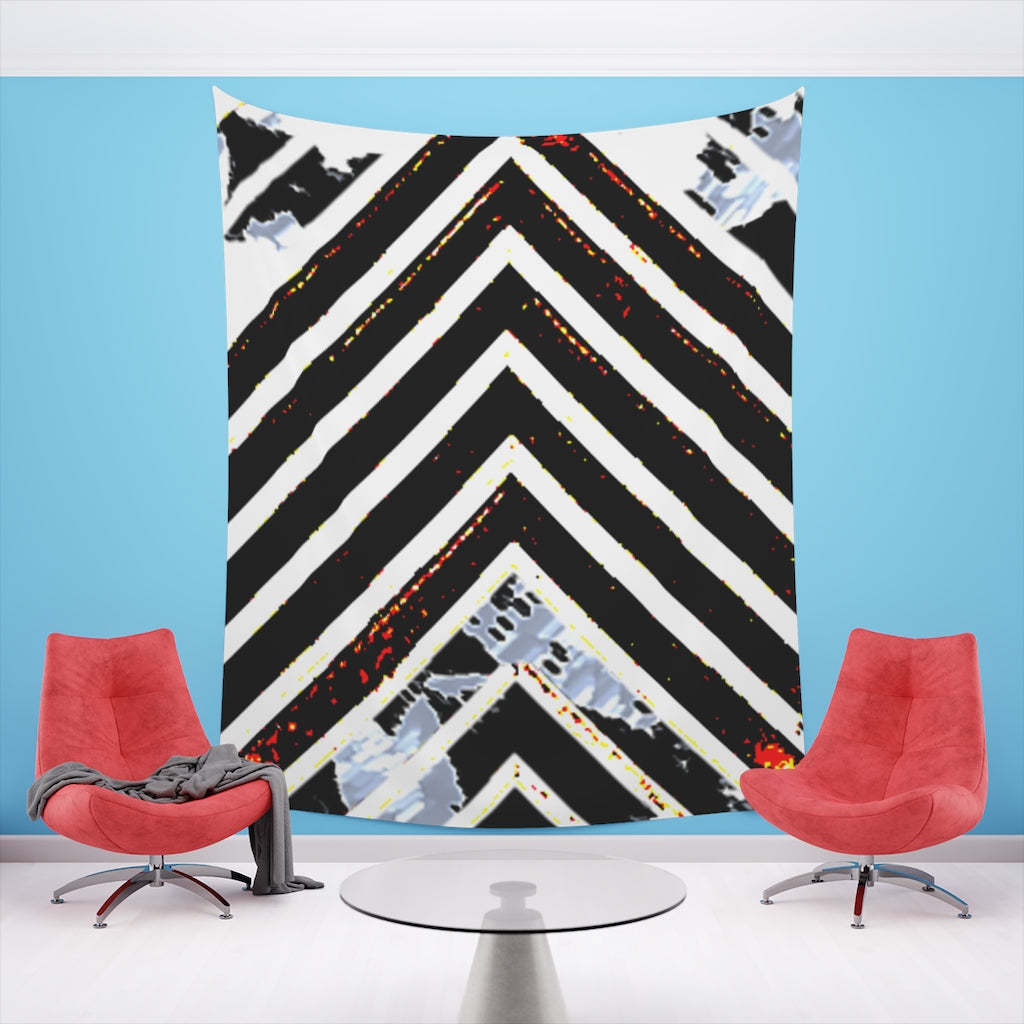 Stripped Printed Wall Tapestry