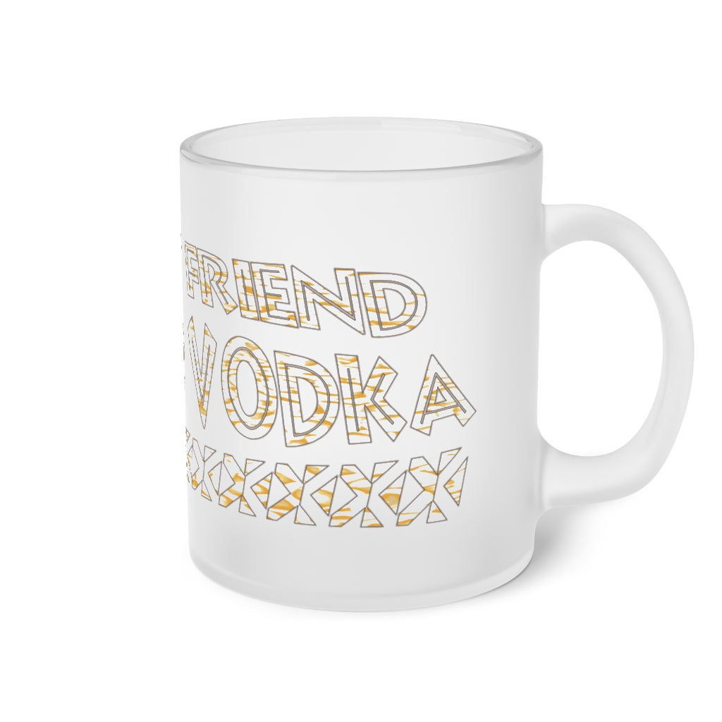 Graphic Vodka Frosted Glass Mug