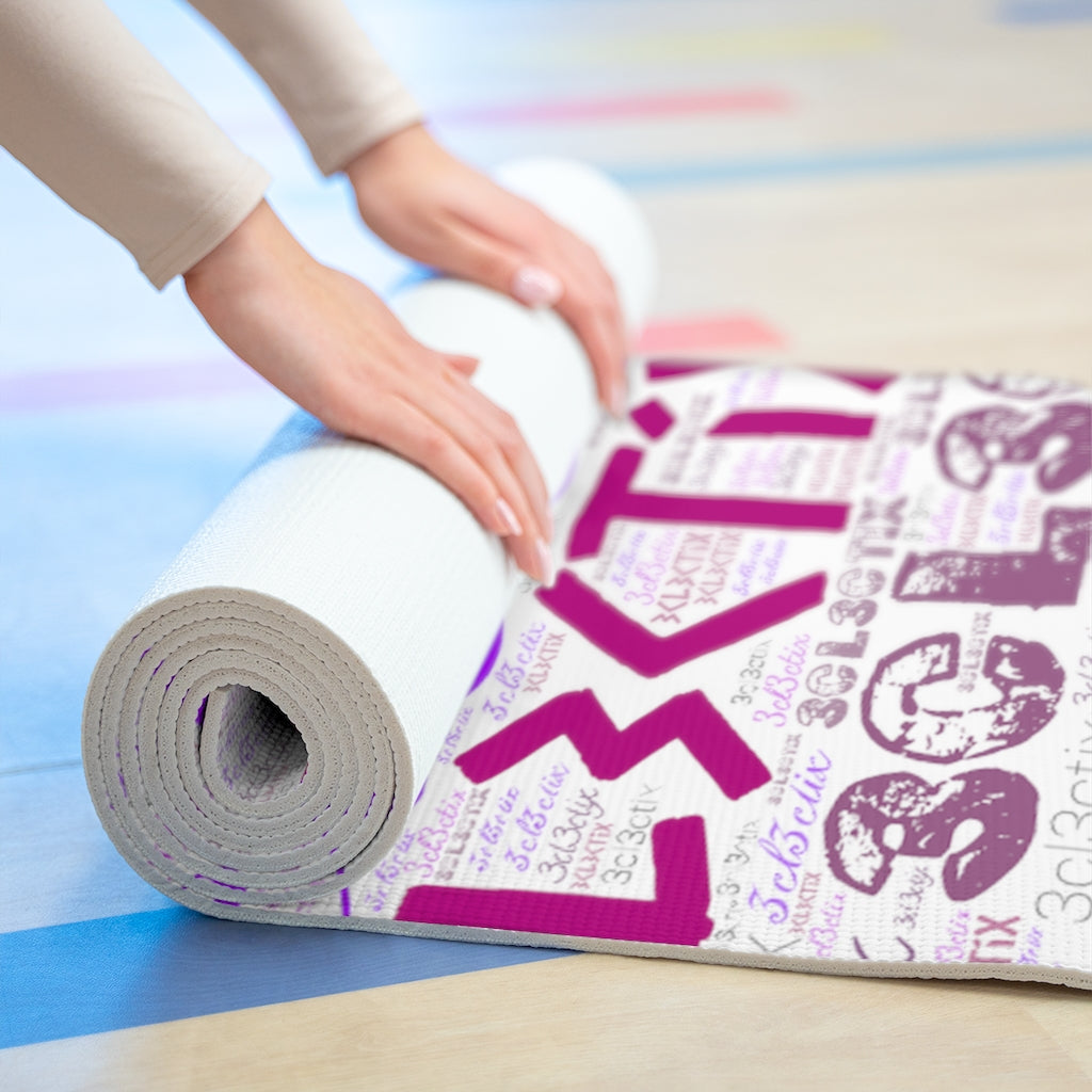 Purple Branded Foam Yoga Mat