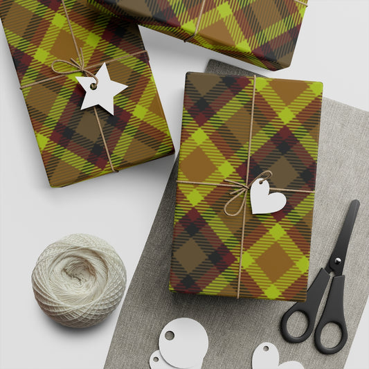 Plaid Gift Wrapping Paper Sheets, 1pcs