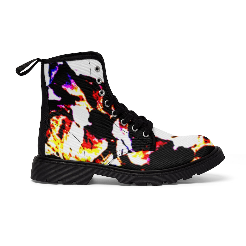 Floral Women's Canvas Boots