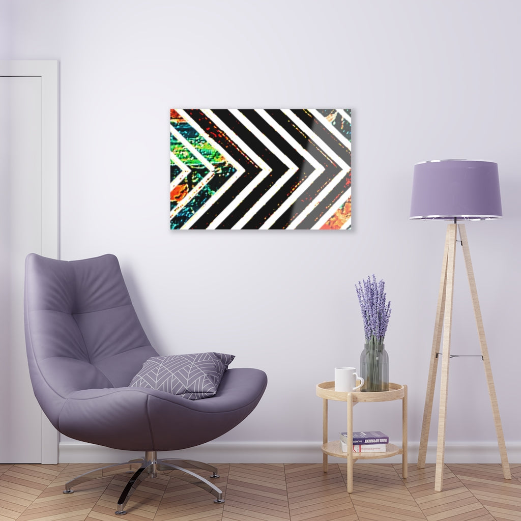 Multi-Colored Striped Acrylic Prints