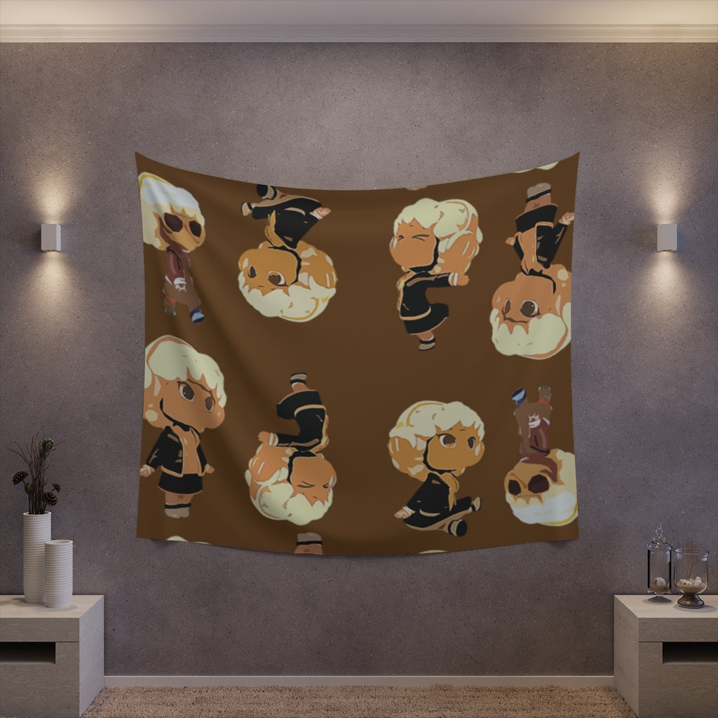 Brown Printed Wall Tapestry