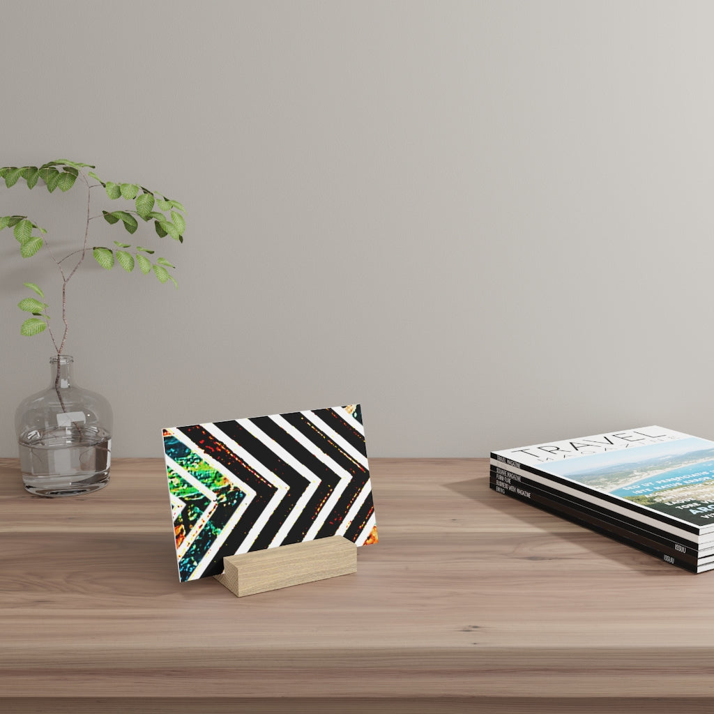 Multi-Colored Stripped Gallery Board with Stand