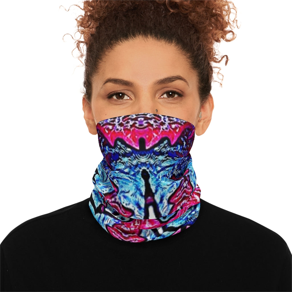 Multi-Colored Winter Neck Gaiter With Drawstring