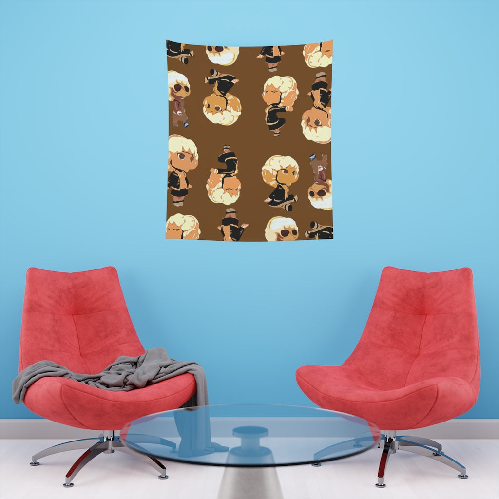 Brown Printed Wall Tapestry