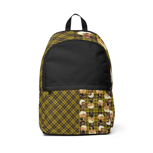 Branded Plad Unisex Fabric Backpack