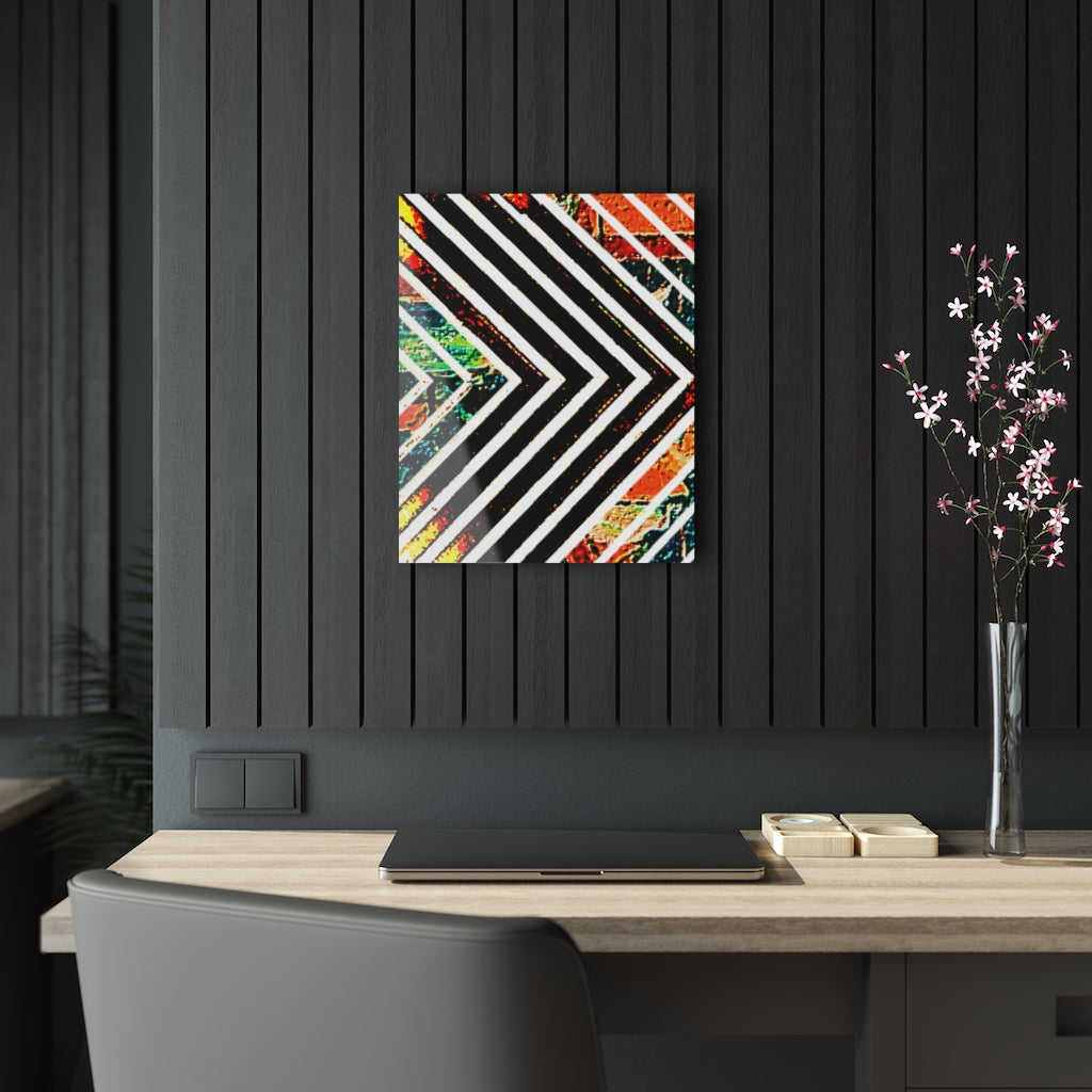 Multi-Colored Striped Acrylic Prints