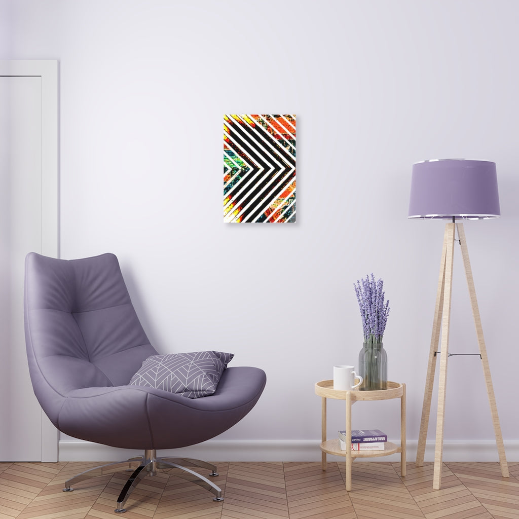 Multi-Colored Striped Acrylic Prints