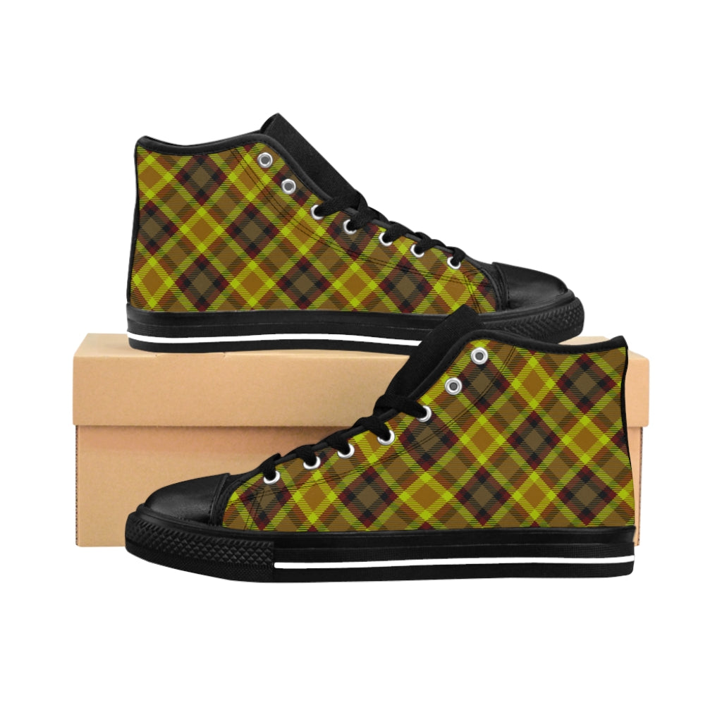 Branded Plad Women's High-top Sneakers