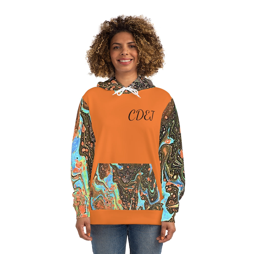 CDEJ Brown  Marble AOP Fashion Hoodie