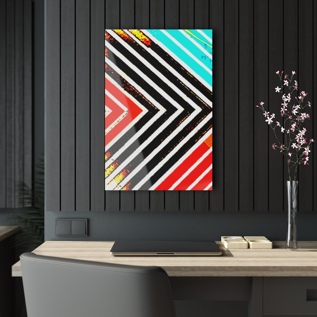 Abstract Stripped Acrylic Prints