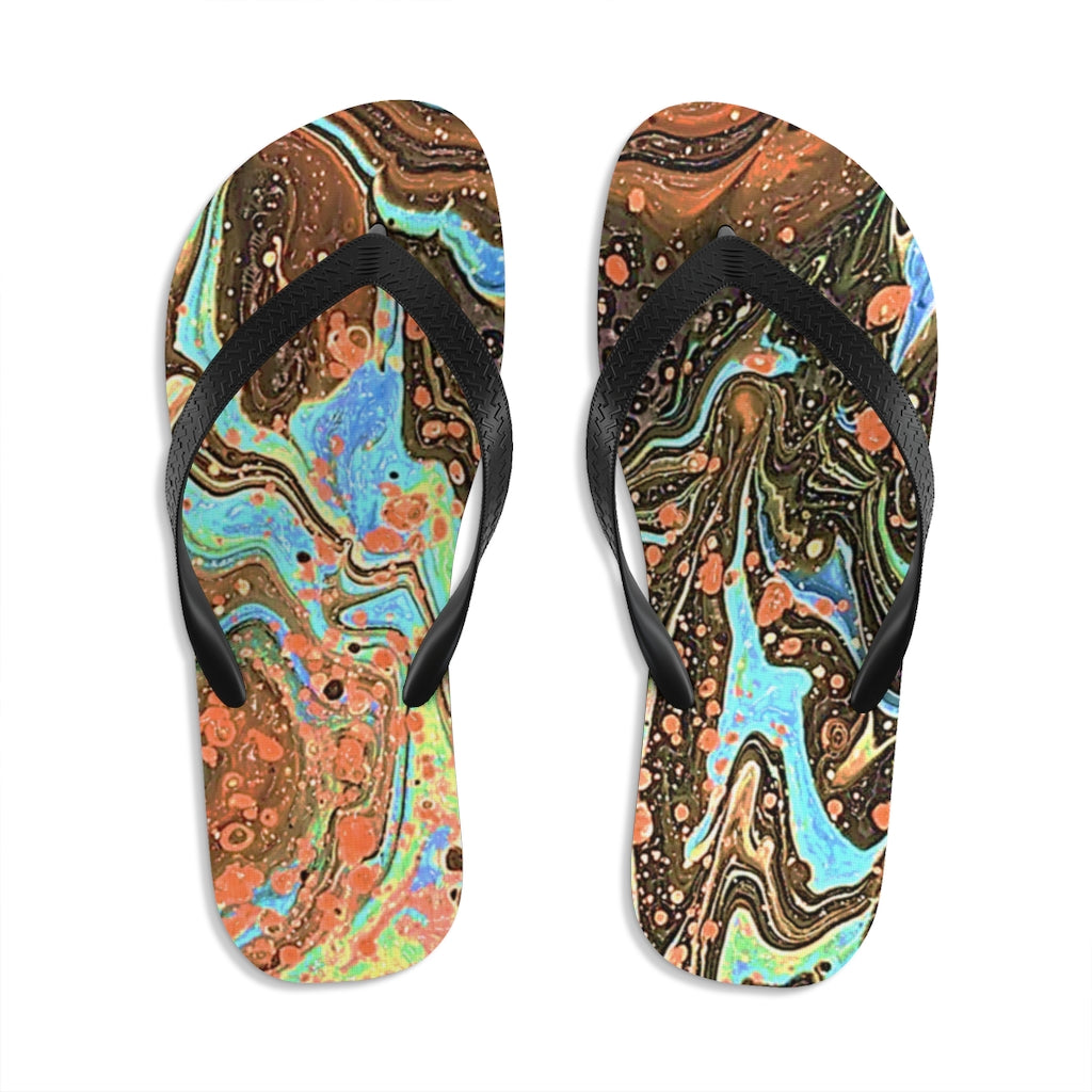 CDEJ Brown Unisex Flip-Flops