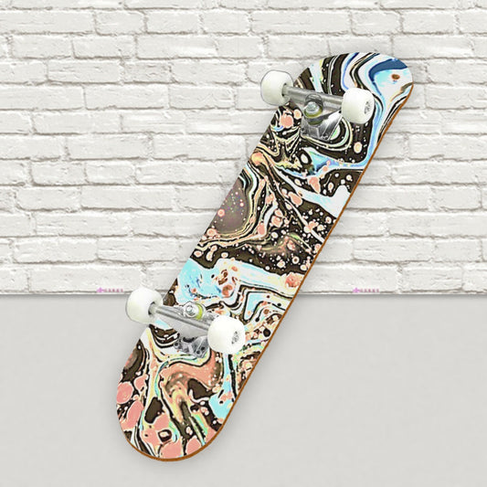 CDEJ Light Brown Marble Skateboard sticker | Back