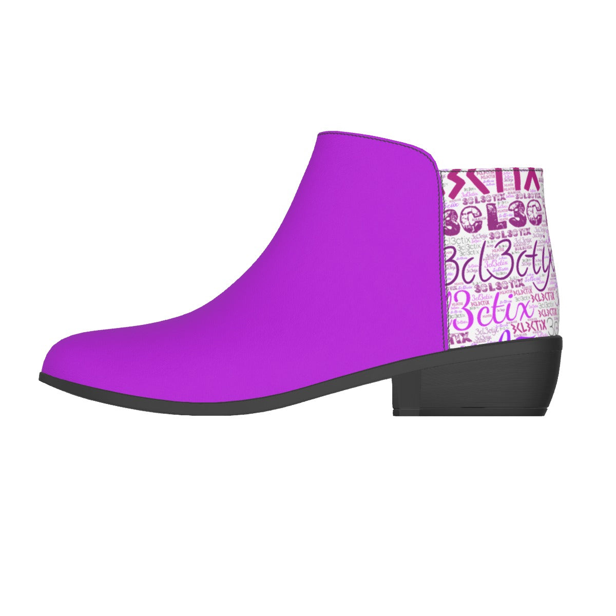 Mix Match Purple Branded Women's Boots