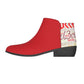 Mix Match Red Branded Women's Boots