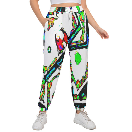 Plus Size Painted Money Sports Trousers