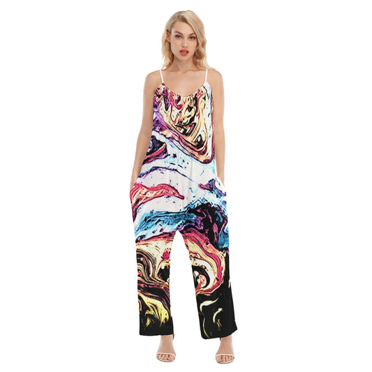 Marble Loose Cami Jumpsuit