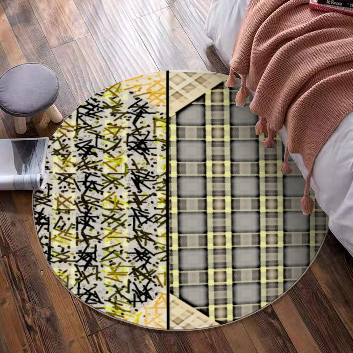 Patchwork Foldable round mat