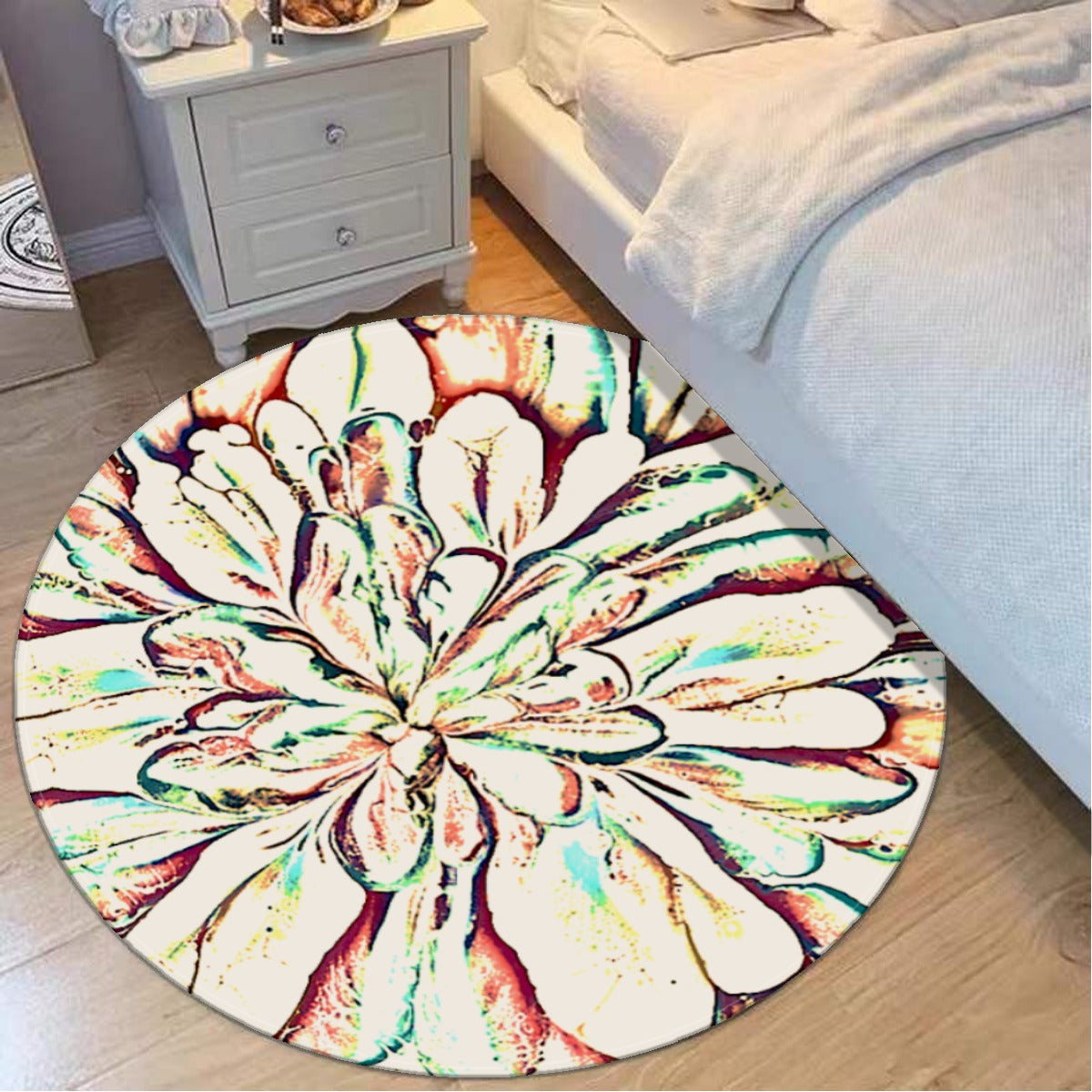 Psycho Print Foldable round mat