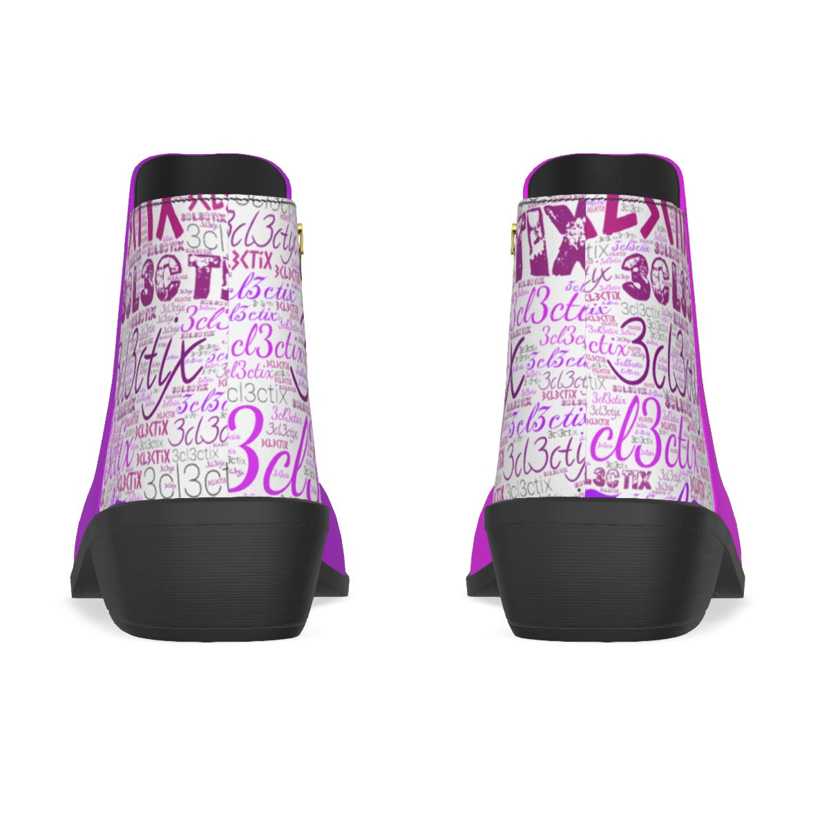 Mix Match Purple Branded Women's Boots