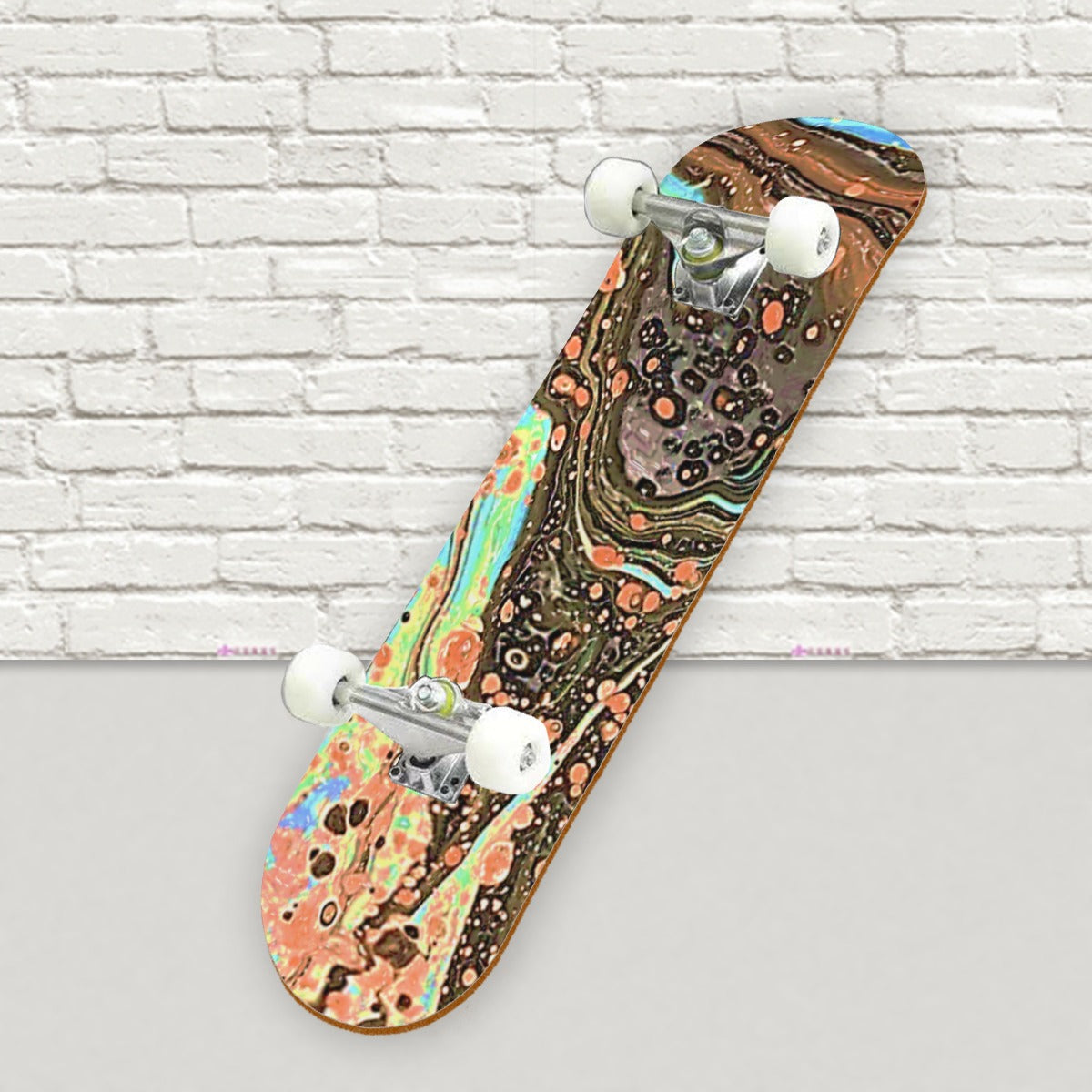 CDEJ Brown Marble Skateboard sticker | Back