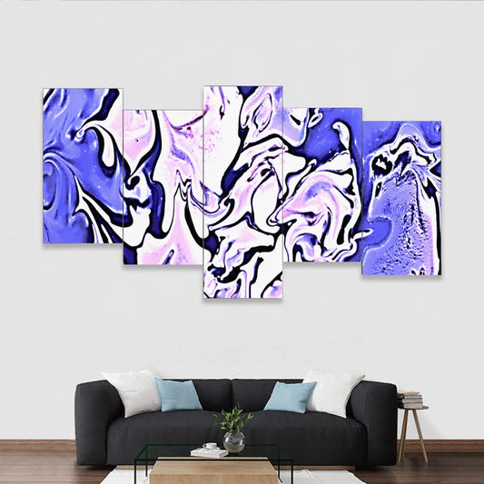 CDEJ Purple Marble Framed five-piece mural