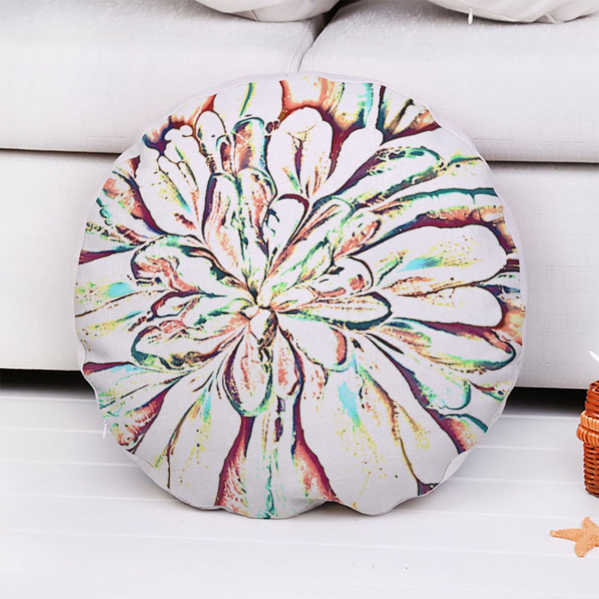 Psycho Print Round pillow